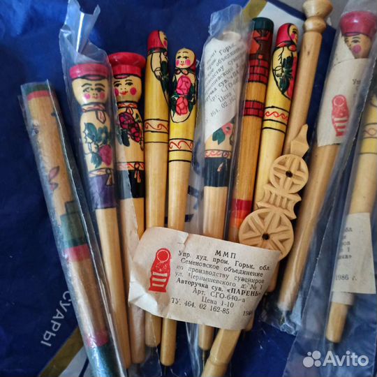 Деревянная шариковая ручка из СССР 