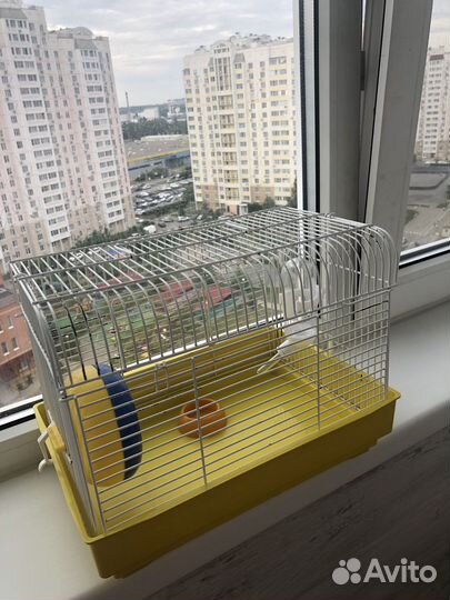 Клетка для грызуна и наполнитель
