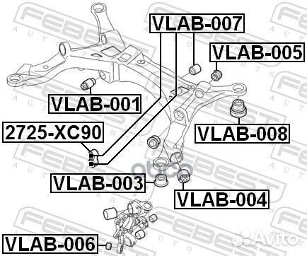 Сайлентблок vlab-005 vlab-005 Febest