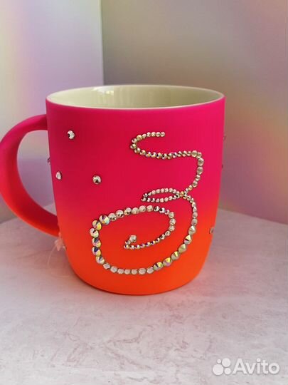 Кружка в стразах, вещи со стразами