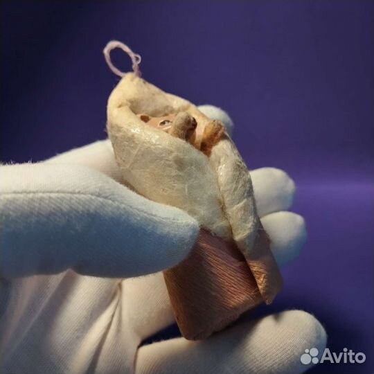 Ватная Елочная Игрушка Поросенок 1940-50е Артель