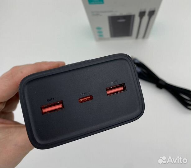 Внешний аккумулятор/usams 65 W с цифровым дисплеем