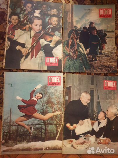 Журналы огонёк 1955 год, коллекционное состояние