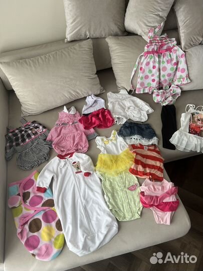 Одежда для девочек 3-9 месяцев