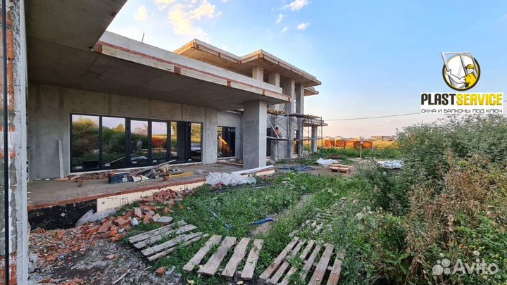 Алюминиевые окна, остекление теплый профиль