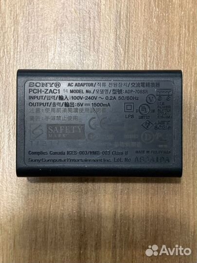 Оригинальное зарядное устройство доя Sony PS Vita