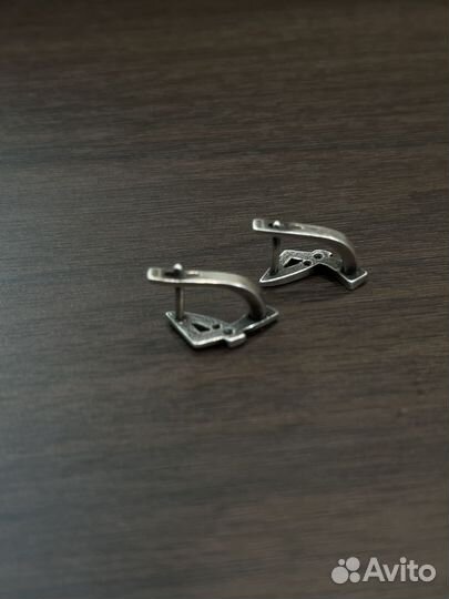 Серебряные серьги проба 925 вес 2.51 гр