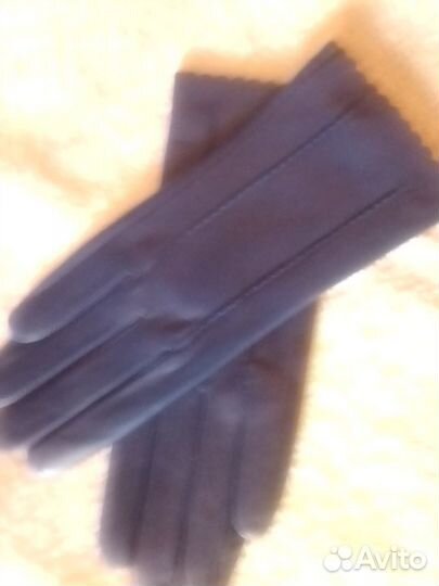 Перчатки женские кожаные новые 8-8,5