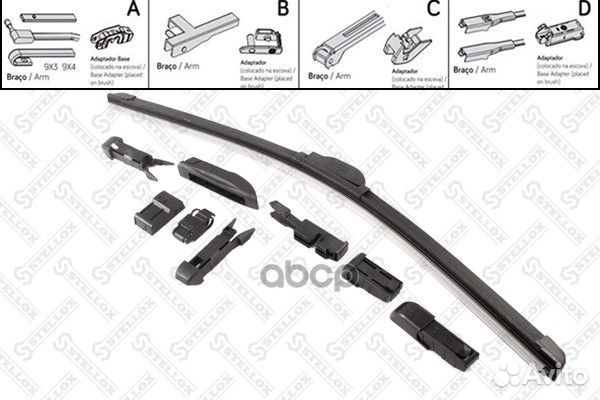 Щетка б/каркас, 8 перех. 475/19' Ford Focus