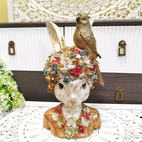 Заяц и попугай 35см