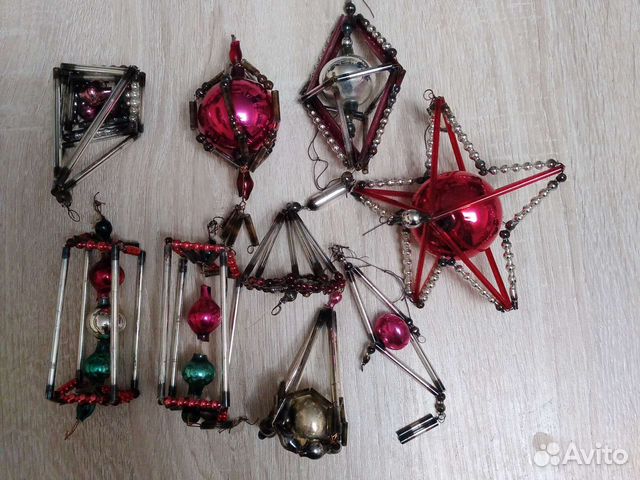 Елочные игрушки ссср.Стеклярус