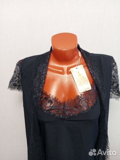 Комплект сорочка и накидка новый 44 размер