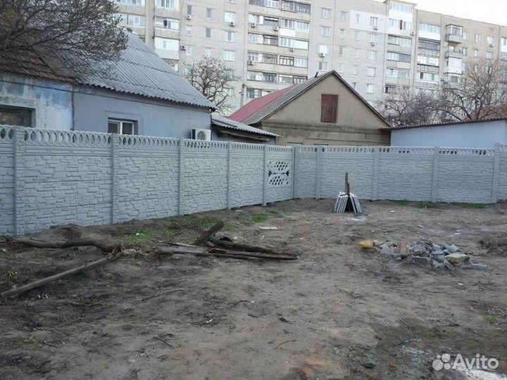 Забор из бетона
