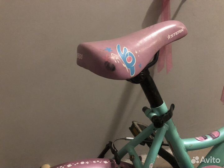 Велосипед б/у четырехколесный stern 14 для девочки