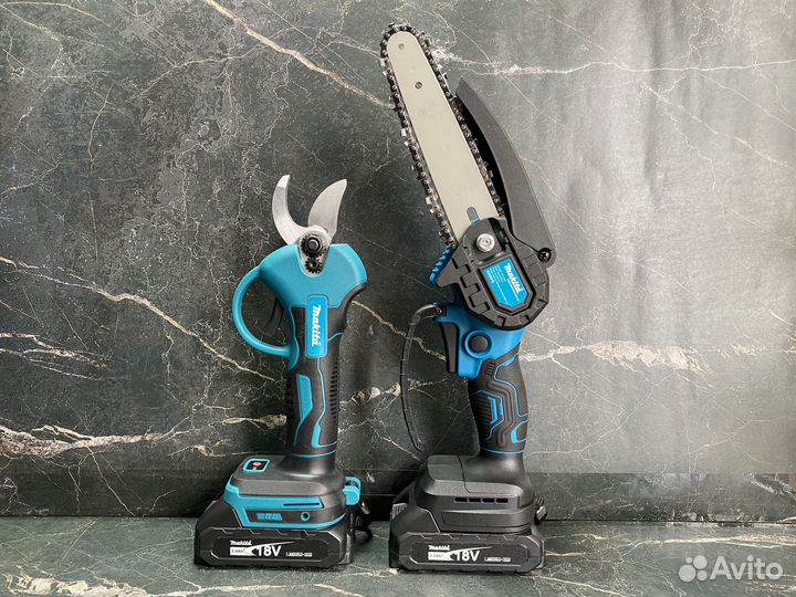 Секатор makita цепная пила makita набор 2 в 1