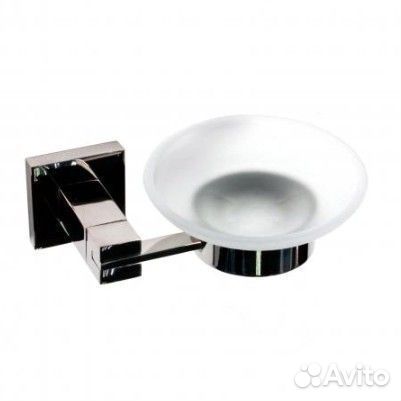 Мыльница стеклянная Barcelona сталь