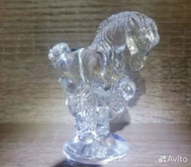 Статуэтка Конь Гусь- хрустальный