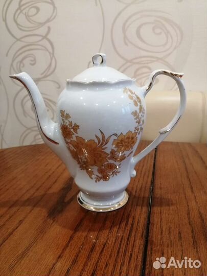 Кофейный сервиз золотая роспись