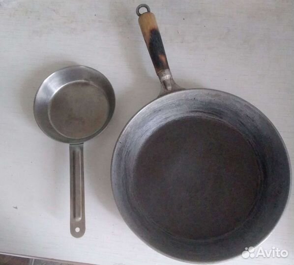 Сковорода алюминиевая и нерж.,дуршлаг. СССР