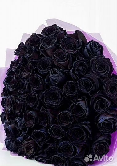 Доставка букетов и цветов. Чёрные розы