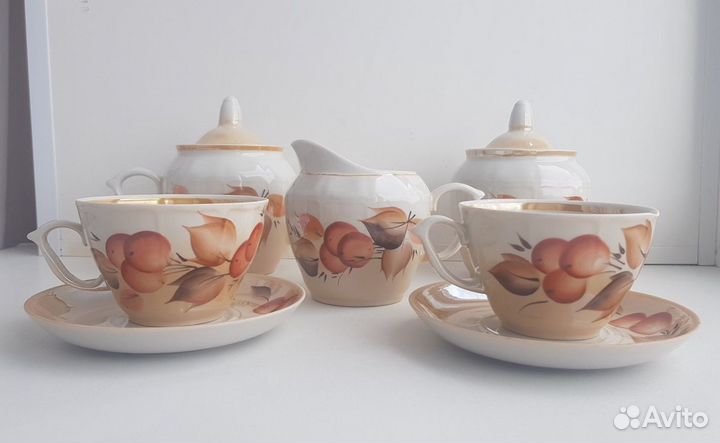 Чайный сервиз Тумазинский завод Фарфор СССР. 7 пр