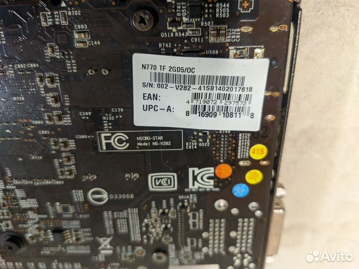 Видеокарта PCI-E MSI GeForce GTX 770 gaming 2048MB