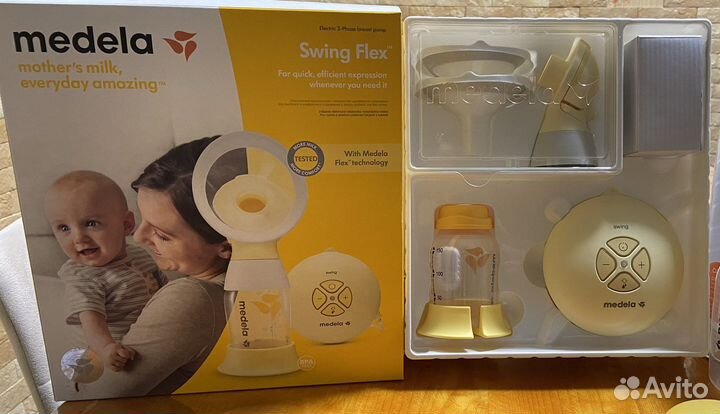 Молокоотсос medela swing flex электрический