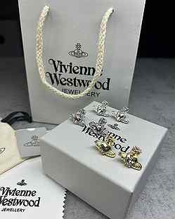 Vivienne westwood серьги серебро S925 (3 цвета)