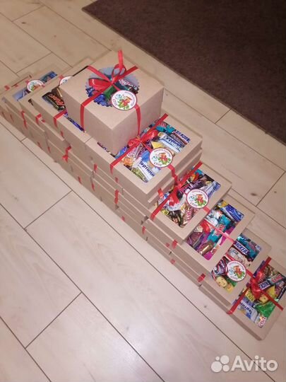 Боксы сладостей съедобные порционные