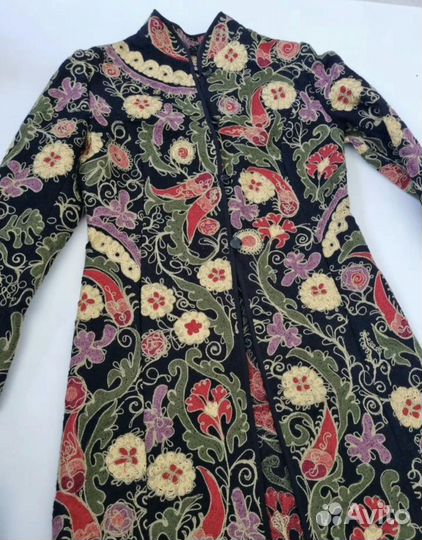 Дизайнерское шерстяное пальто 42 44