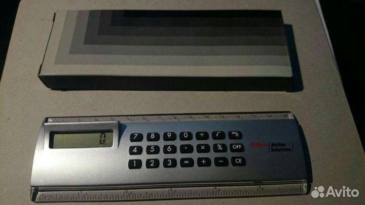 Пластиковая линейка 15 см с калькулятором