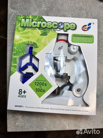 Микроскоп детский для опытов с Led подстветкой 8+
