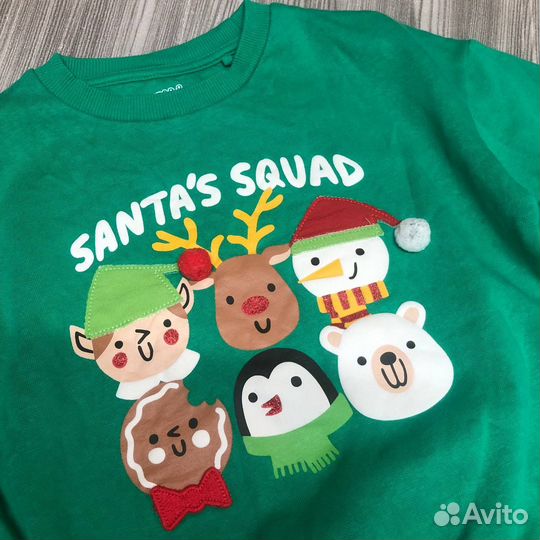 Толстовка (рост 104) новогодняя Секонд