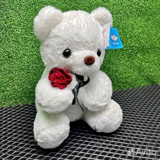 Мягкая игрушка Мишка с Розочкой 28 см оптом