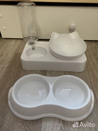 Миска с поилкой+миска в подарок