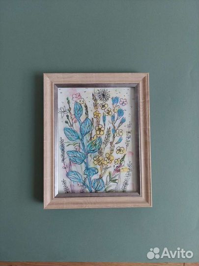 Картина акварель цветы