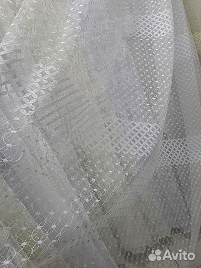 Тюль с вышивкой, готовые комплекты