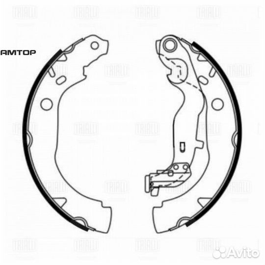 Trialli GF 4412 Колодки тормозные барабанные 228x4