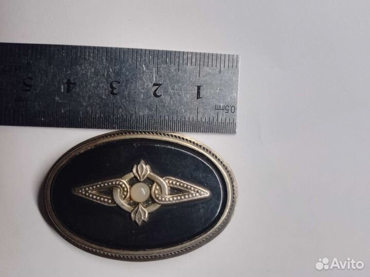 Брошь винтажная, серебро