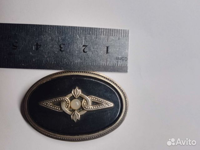 Брошь винтажная, серебро