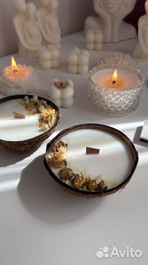 Свеча в кокосе