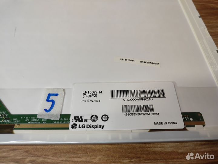 Матрица 15.6, 40 PIN, slim для ноутбука