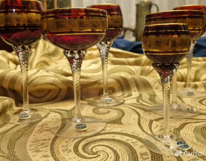 Бокалы bogemia/rona гранат 