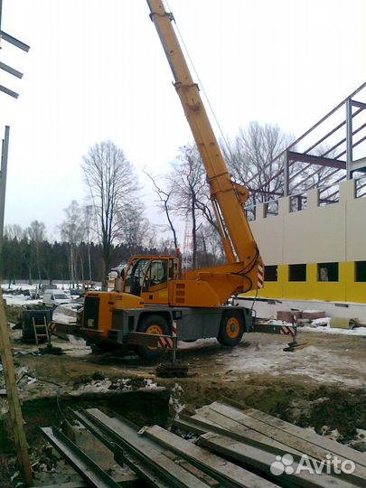 Аренда и услуги автокрана-вездехода, 25 т, 25 м, с гуськом 13 м