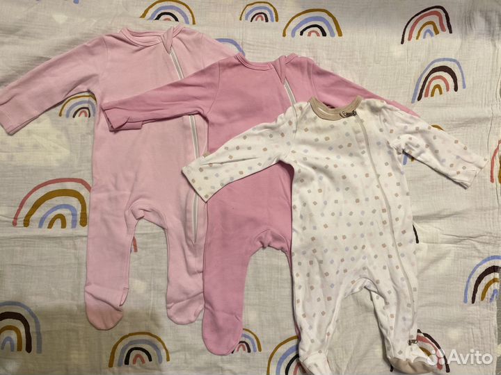 Вещи пакетом на новорождённого, девочку 56