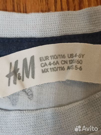 Футболки и шорты на мальчика 110 H&M