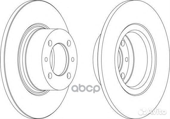 Диск тормозной ваз 2101-2107 D252. не вентилир