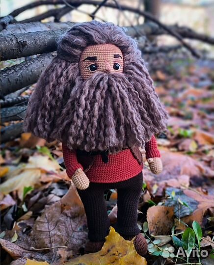Хагрид/Вязаная интерьерная игрушка/Коллекционная