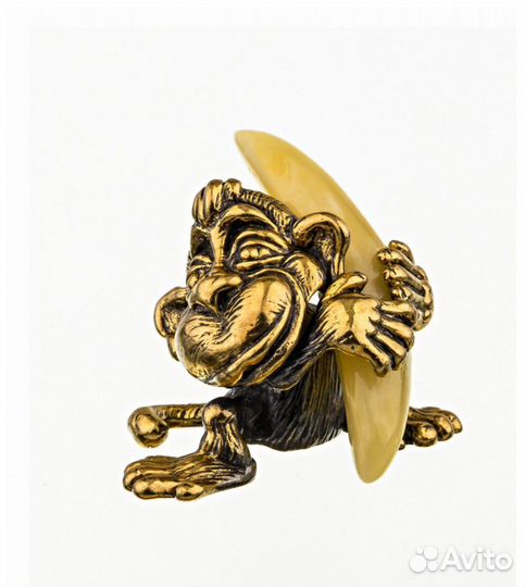 Фигурки коллекционные бронза с янтарем