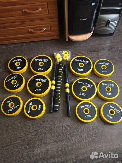 Новые гантели общий вес 20 кг (модель 201)
